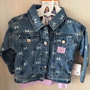 Disney Minnie Mouse Kids Denim Jacket and t-shirt